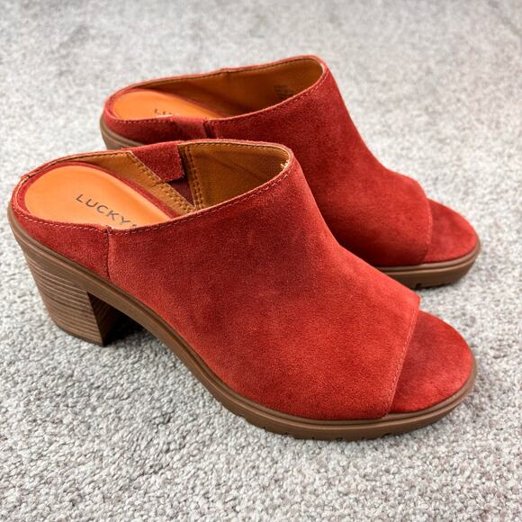 Lucky Brand Dalliey Chunky Mule Burnt Henna size 8 - Picture 1 of 9